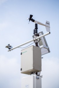 Environmental Station in Field Scan measuring wind speed and PAR